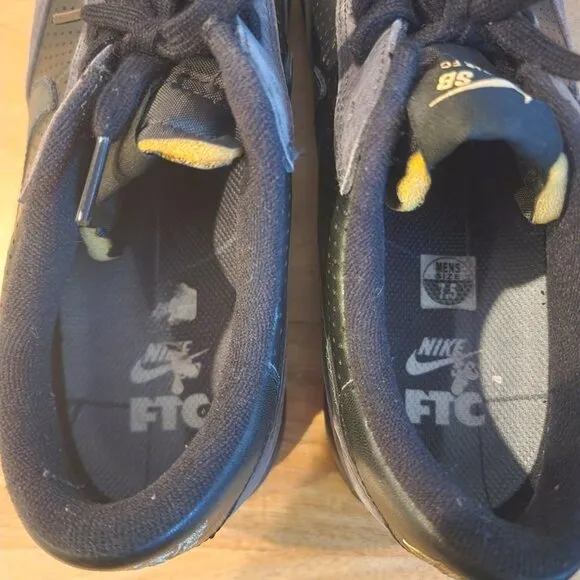 Nike Lunar FTC Classic SB Black Grey PROD CFM 921610-007 Shoes Size 7.5