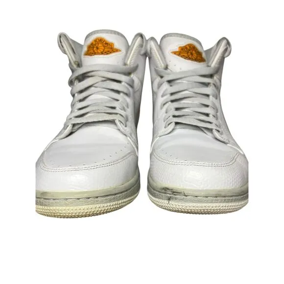 Nike Men’s 11.5 Air Jordan 1 Retro 86 Shoes White Kumquat High Top Sneakers