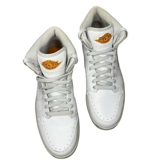 Nike Men’s 11.5 Air Jordan 1 Retro 86 Shoes White Kumquat High Top Sneakers