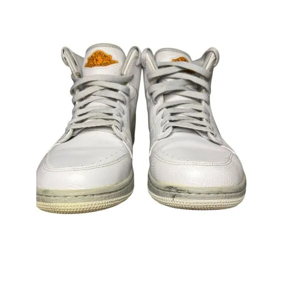 Nike Men’s 11.5 Air Jordan 1 Retro 86 Shoes White Kumquat High Top Sneakers