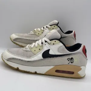 Nike Mens 11.5 Shoes Air Max 90 SE Swoosh Fiber White Black DV3335-100 Sneaker