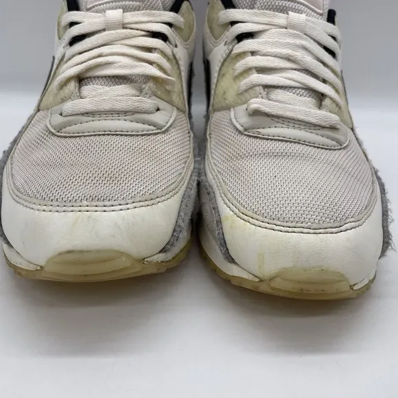 Nike Mens 11.5 Shoes Air Max 90 SE Swoosh Fiber White Black DV3335-100 Sneaker
