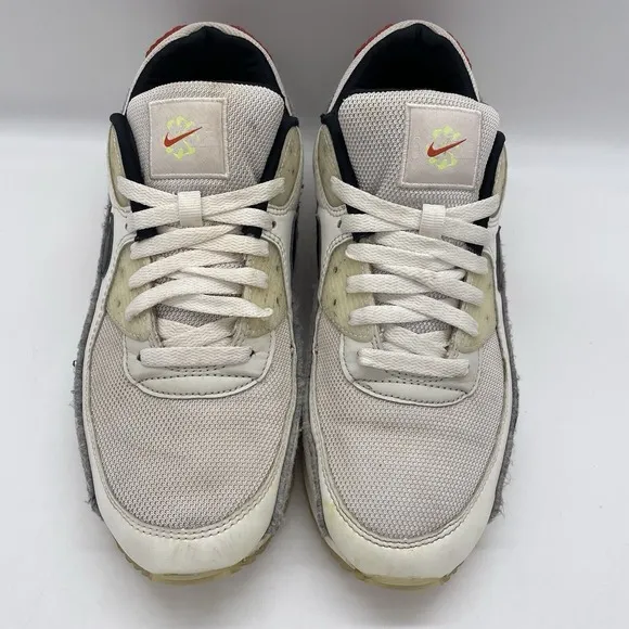 Nike Mens 11.5 Shoes Air Max 90 SE Swoosh Fiber White Black DV3335-100 Sneaker