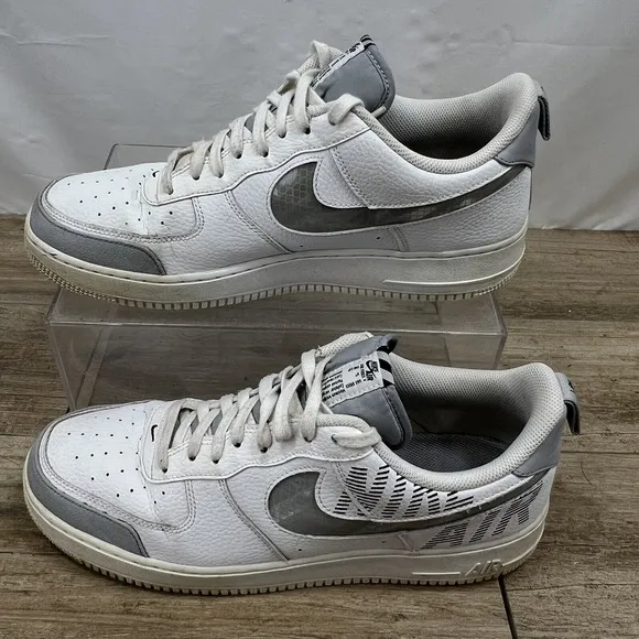 Nike Mens Air Force 1BQ4421-100 White Lace Up Low Top Sneaker Shoes Size 13