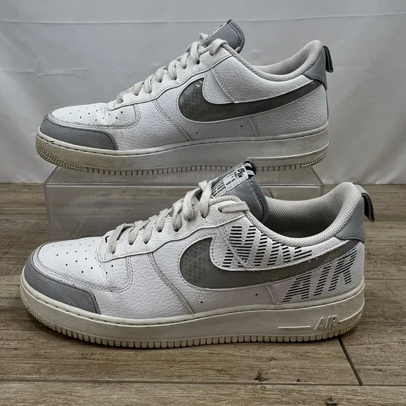 Nike Mens Air Force 1BQ4421-100 White Lace Up Low Top Sneaker Shoes Size 13