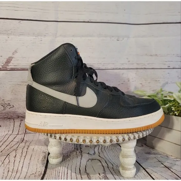 Nike Men's Black/Gray Air Force 1 High Top  Sneakers Size11  AT7653-001