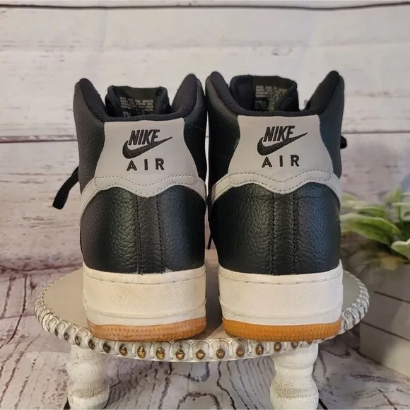 Nike Men's Black/Gray Air Force 1 High Top  Sneakers Size11  AT7653-001