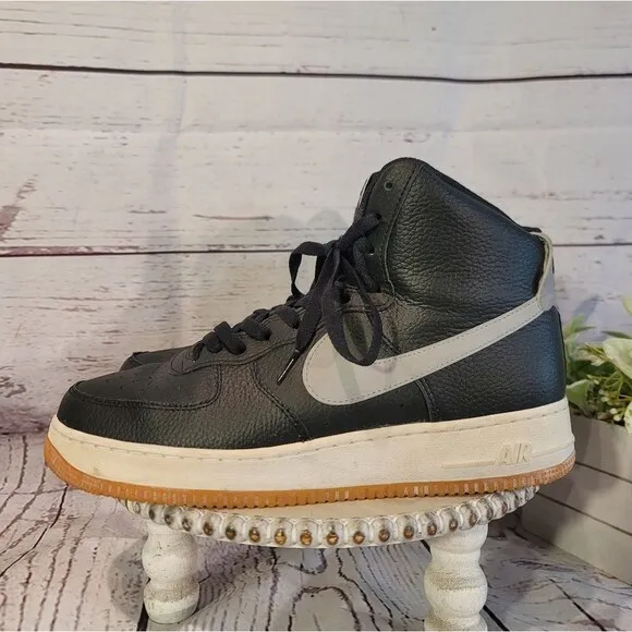 Nike Men's Black/Gray Air Force 1 High Top  Sneakers Size11  AT7653-001