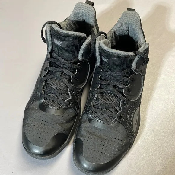 Nike Mens Fly By Mid 2 High Top Basketball Shoes Lace-Up CU3501-004 Black 11.5