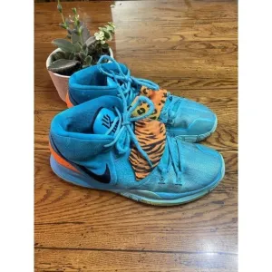 NIKE Mens Kyrie 6 Basketball Shoes Turquoise BQ4630 300 High Top Mesh 12 M USED