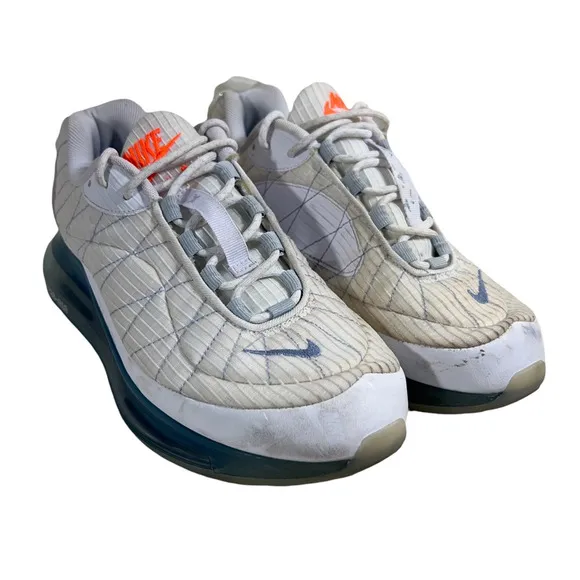 Nike Mens MX-720-818 Running Shoes White Blue CT1266-100 Low Top Lace Up 8 M