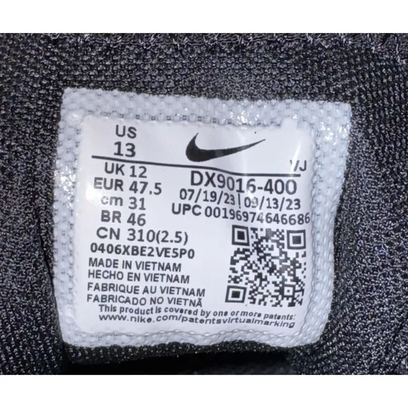 Nike Mens Size 13 Air Zoom TR1 Rubber Trimmed Training Sneakers Shoes Athletic