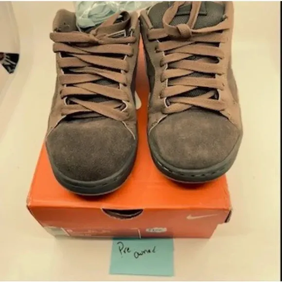 Nike Nyx Dunk Low Top Lace Up Sneakers Shoes 330940-221 Chocolate Brown Mens 8