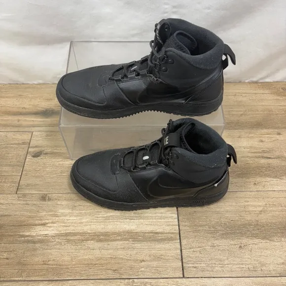Nike  Path Sneaker Boot - Mens Size‎ 9.5 BQ4223-001 Triple Black Mid-High Top