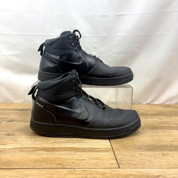 Nike  Path Sneaker Boot - Mens Size‎ 9.5 BQ4223-001 Triple Black Mid-High Top