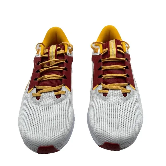 Nike Pegasus 40 Running Shoes Mens 10.5 TU Burgundy Yellow White Tuskegee NEW