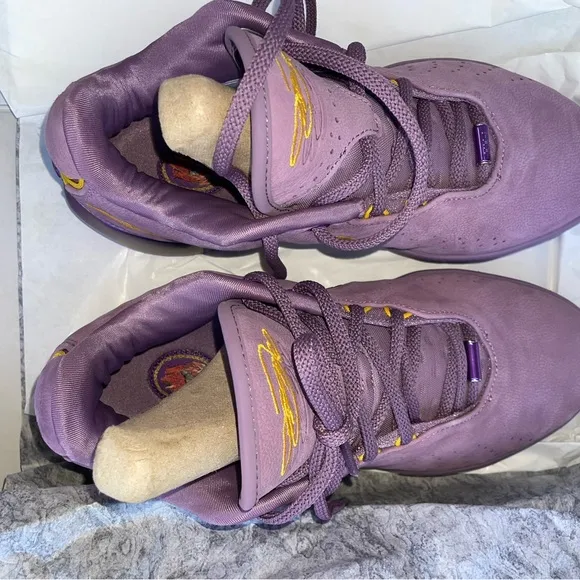 Nike Purple and Yellow Athletic Shoes Mid-Top Design