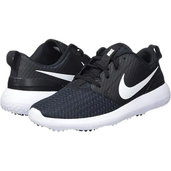 Nike Roshe‎ G Youth Golf Shoes 909250-007 Black/White Big Kid Size 3Y NWT