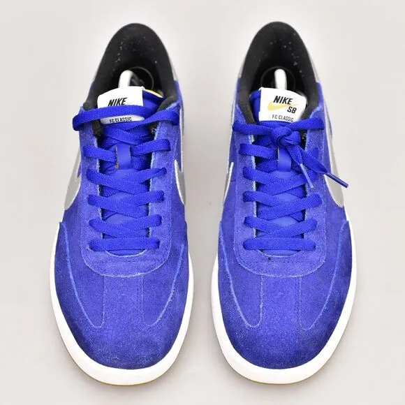 NIKE SB FC CLASSIC MEN'S SIZE 11 SKATING SHOES 909096-401 BLUE WHITE