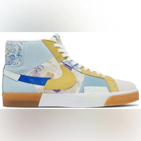 Nike SB Zoom Blazer Mid Top Premium Paisley Pack Boarder Blue Mens Size 15