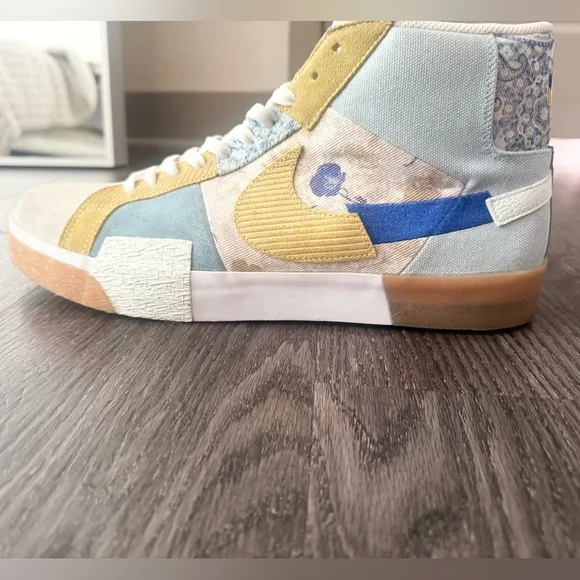 Nike SB Zoom Blazer Mid Top Premium Paisley Pack Boarder Blue Mens Size 15