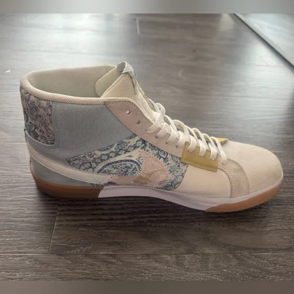 Nike SB Zoom Blazer Mid Top Premium Paisley Pack Boarder Blue Mens Size 15