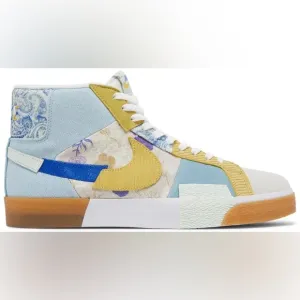 Nike SB Zoom Blazer Mid Top Premium Paisley Pack Boarder Blue Mens Size 15