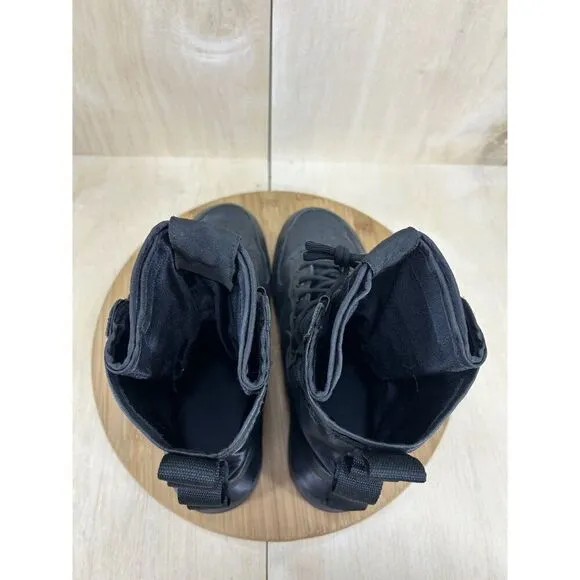 Nike SF Air Force 1 Triple Black Leather High Top Athletic Shoes Womens Size 10