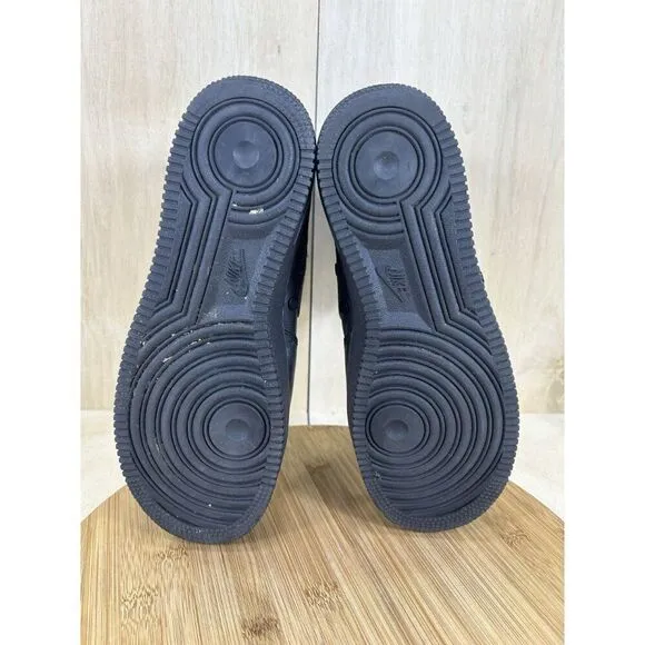 Nike SF Air Force 1 Triple Black Leather High Top Athletic Shoes Womens Size 10