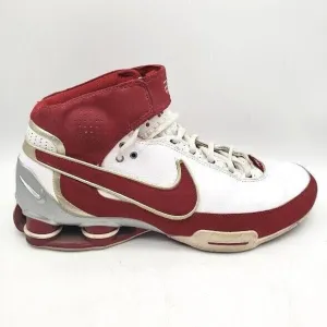 NIKE Shox Elite High Top Shoes Family 316904-162 White Red 2007 Men's Size 10.5
