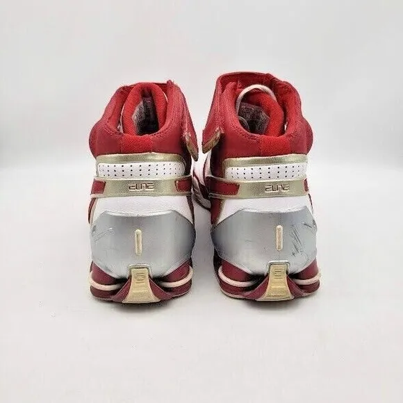 NIKE Shox Elite High Top Shoes Family 316904-162 White Red 2007 Men's Size 10.5