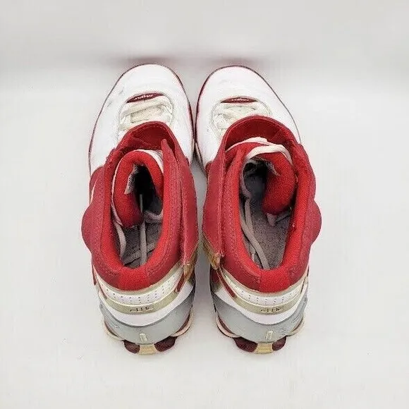 NIKE Shox Elite High Top Shoes Family 316904-162 White Red 2007 Men's Size 10.5