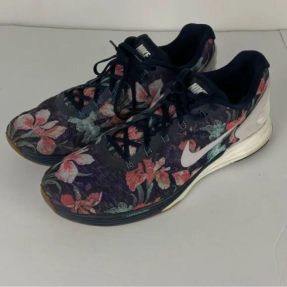 Nike Sneakers Lunarglide 6 Photosynthesis Floral/Navy Men’s Size 15 Tropical