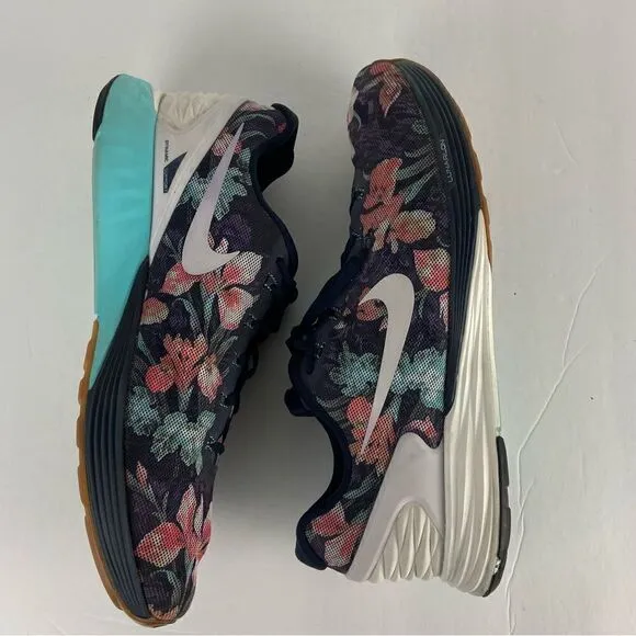Nike Sneakers Lunarglide 6 Photosynthesis Floral/Navy Men’s Size 15 Tropical