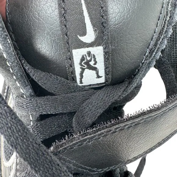 Nike Speedsweep VII Wrestling Shoes Mens 9 Black Logo Mid Top Lace Up 366683-001