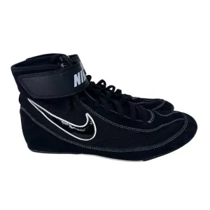 Nike Speedsweep VII Wrestling Shoes Mens 9 Black Logo Mid Top Lace Up 366683-001