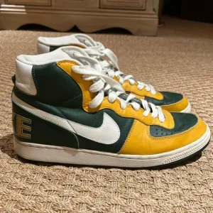 NIKE Terminator High shoes VINTAGE not reissue. Green and yellow size 11.5