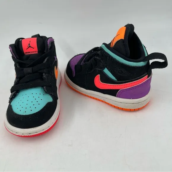 Nike Toddler Kids Air Jordan 1 Mid “Candy”- SZ 4C -Multicolored Shoes Sneakers