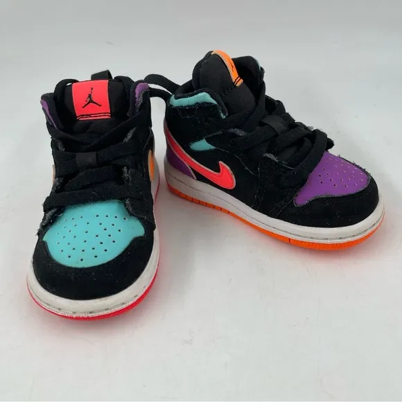 Nike Toddler Kids Air Jordan 1 Mid “Candy”- SZ 4C -Multicolored Shoes Sneakers