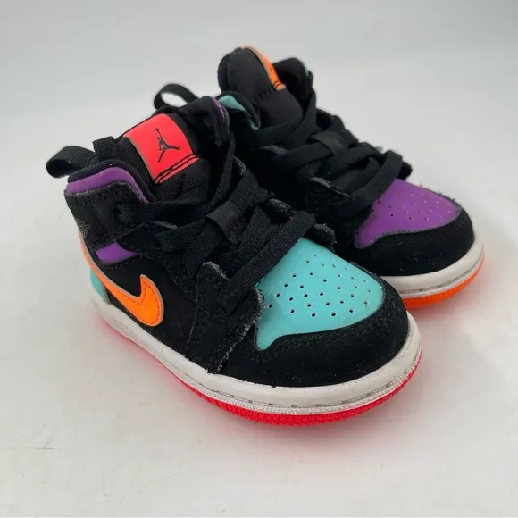 Nike Toddler Kids Air Jordan 1 Mid “Candy”- SZ 4C -Multicolored Shoes Sneakers