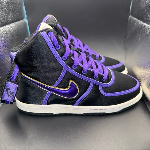 Nike Vandal High Shoes Youth Size 5.5Y Purple Black High Top, 333377-051, CLEAN