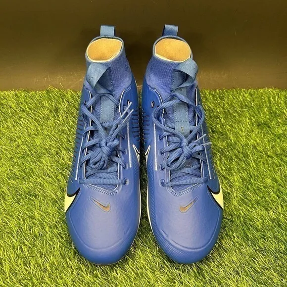 Nike Vapor Edge Pro 360 2 Mens 11 Blue White Football Cleats‎ High Top Brand New