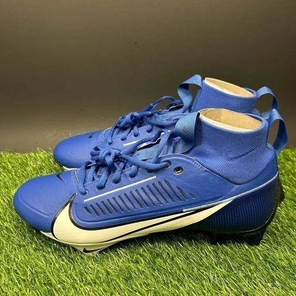 Nike Vapor Edge Pro 360 2 Mens 11 Blue White Football Cleats‎ High Top Brand New
