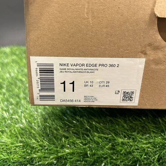 Nike Vapor Edge Pro 360 2 Mens 11 Blue White Football Cleats‎ High Top Brand New