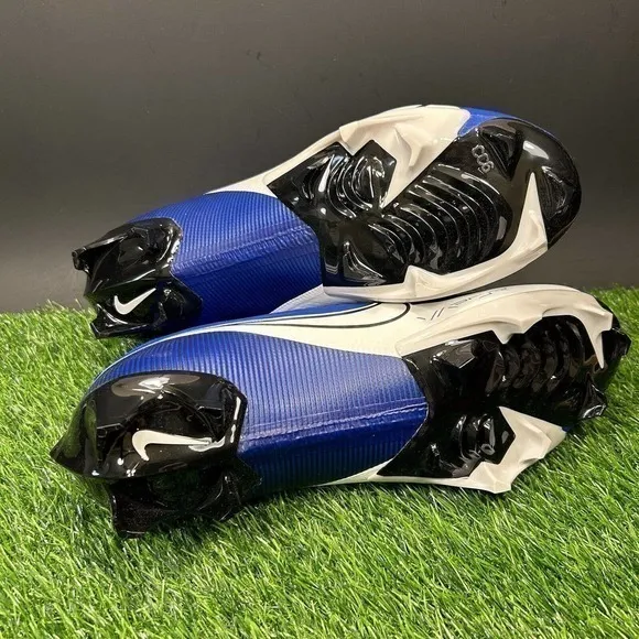 Nike Vapor Edge Pro 360 2 Mens 11 Blue White Football Cleats‎ High Top Brand New