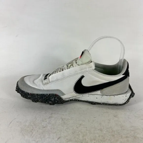 Nike Waffle Racer Crater Shoes Women's 7 White Suede Trainer Lace-Up CT1983-104