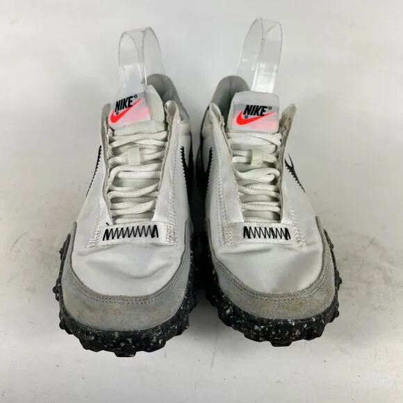 Nike Waffle Racer Crater Shoes Women's 7 White Suede Trainer Lace-Up CT1983-104