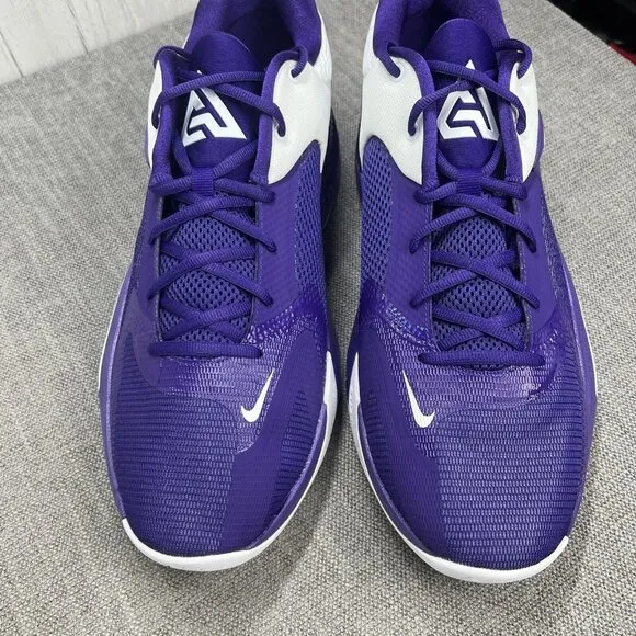 Nike Zoom Freak 4 Promo Men's size 15 purple White Basketball Shoes DX6652 500