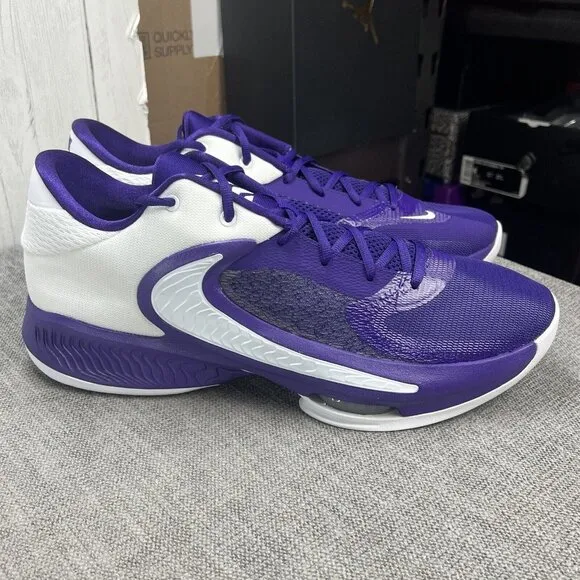 Nike Zoom Freak 4 Promo Men's size 15 purple White Basketball Shoes DX6652 500