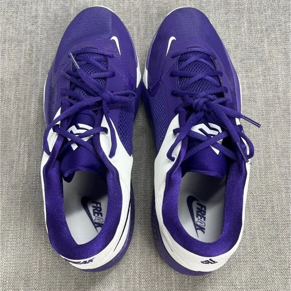 Nike Zoom Freak 4 Promo Men's size 15 purple White Basketball Shoes DX6652 500